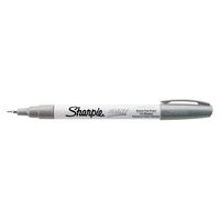 Sharpie Oil-Based Paint Marker, Extra Fine Point, Metallic Silver, 1 Count - Great for Rock Painting
