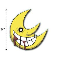 (TK-211) Soul Eater | Crescent Moon - Waterproof Vinyl Sticker for Laptops Tablets Cars Motocycles Bicycle Skateboard Luggage Or Any Flat Surface (6")