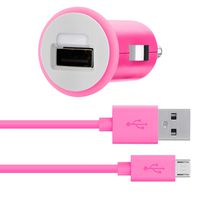Belkin MiXiT Car Charger + Micro USB Cable for Amazon Fire Phone, all Kindle and Kindle Fire Models, 4 Feet (Pink)