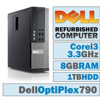Dell OptiPlex 790 SFF/Core i3-2120 @ 3.3 GHz/8GB DDR3/1TB HDD/DVD-RW/WINDOWS 10 HOME 64 BIT