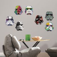 RoomMates Star Wars Artistic Storm Trooper Heads Peel And Stick Wall Decals