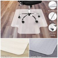 Office Marshal Polypropylene Chair Mat with Lip for Hard Floors - 30"x48" | BPA, Phthalate, Odor Free - Opaque