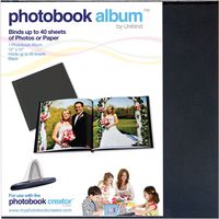 Photobook Album 12"X12" 1/Pkg-Black Linen 9mm