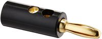 Hubbell Wiring Systems SPPBK10 Gold Plated Brass Audio/Video Speaker Post Banana Plug Connector, Black