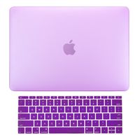 TOP CASE MacBook Pro 13 inch Case 2019 2018 2017 2016 Release Model: A1708 Without Touch Bar, 2 in 1 Signature Bundle Rubberized Hard Case + Keyboard Cover Compatible MacBook Pro 13", Purple