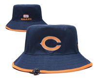 FUNWISH Football Team Bucket Hat Fisherman Hat Hunting Fishing Caps Fashion Style Sports Outdoor Embroidery Logo in Front (Bears) Dark Blue