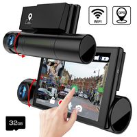 AKEEYO D7 Dash Cam Front and Rear 3 Inch OLED Screen 1080P FHD Dual Lens Car Dash Camera with WDR, Night Vision, GPS, WiFi, Loop Recording, G-Sensor