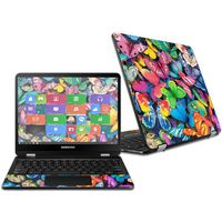 MightySkins Skin Compatible with Samsung Chromebook Pro 12.3" - Butterfly Party | Protective, Durable, and Unique Vinyl Decal wrap Cover | Easy to Apply, Remove, and Change Styles | Made in The USA