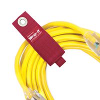Wrap-It Heavy-Duty Storage Straps, Cranberry Red (Assorted 10 Pack) - Hook and Loop Extension Cord Organizer Hanger for Cables, Hoses and Rope for Garage, Boat, Marine and RV Organization Accessories