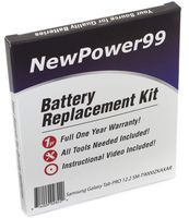 Battery Kit for Samsung Galaxy Tab PRO 12.2 SM-T9000ZKAXAR with Tools, Video and Battery from NewPower99
