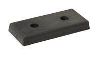 Vestil B-818 Rubber Molded Dock Bumper, Rectangular, 18" Width, 8" Height, 2" Depth