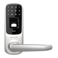 Ultraloq UL3 BT Bluetooth Enabled Fingerprint and Touchscreen Smart Lock (Satin Nickel) | 5-in-1 Keyless Entry | Secure Finger ID | Anti-peep Code | Works with iOS and Android | Match Home Aesthetics