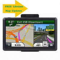 7.1 Inch GPS Navigator, 2019 Updated Lifetime Navigation Stereo System Touch Screen with Large 8GB Memory Multi Language Maps Spoken for Car Vehicle Truck Taxi