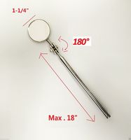 Wennow New 18" Long TELESCOPIC INSPECTION MIRROR / Extending Car Angle Pen