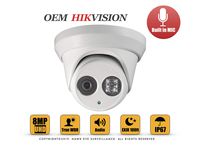 8MP PoE Security IP Camera - Compatible with DS-2CD2383G0-IU Turret EXIR Night Vision 2.8mm Fixed Lens H.265+ Built in Microphone