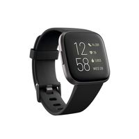 Fitbit Versa 2 Health & Fitness Smartwatch with Heart Rate, Music, Alexa Built-in, Sleep & Swim Tracking, Black/Carbon, One Size (S & L Bands Included)