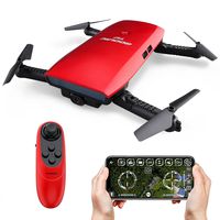 GoolRC T47 FPV Drone Foldable with Wifi Camera Live Video 2.4G 4 Channel 6 Axis Gravity Sensor Mode Altitude Hold RC Foldable Selfie Pocket Drone APP Control RTF
