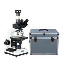 OMAX 40X-2000X Phase Contrast Trinocular Compound LED Microscope + 9MP Camera + Aluminum Carrying Case