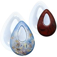 Funshowcase Diamond Stone Gem Silicone Mold Trays for Crafting, Resin Epoxy, Soap, Jewelry Making, Large and Small 2 in Set, with Hole