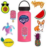 Stickers for Water Bottles Cool Sticker, Water Stickers Bottles Big Cute Waterproof Aesthetic Trendy Stickers for Teens Perfect for Laptop,Phone,car,Skateboard (45X45CM, Multicolor)