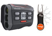 Bushnell Hybrid Golf Laser/GPS Rangefinder with PlayBetter Pitchfix Divot Tool & Bushnell Magnetic Ball Marker | Pinseeker w/Jolt, 1000 Yards, 5X Mag, Case | Bundle, 201835