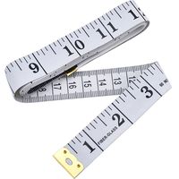 eBoot 60 Inch 150 cm Soft Tailor Tape Measure for Cloth Sewing Waist Bra Head Circumference Tailor Double Sided Cloth Ruler (White)