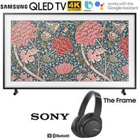 Samsung QN49LS03RA The Frame 3.0 49-inch LS03R QLED Smart 4K UHD TV (2019) Bundle with Sony WHCH700N/B Wireless Noise Canceling Bluetooth Headphones, Black