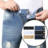 Denim Waist Extenders for Men and Women(6 Pack), Adjustable Waistband Expanders for Jeans Trousers Pants Buttons Extender Set