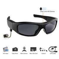 Wearable Camera Glasses 32GB Video Sunglasses HD 720P Video Glasses for Android Smartphone TR90 Glasses Frame with Polarized UV400 Lenses