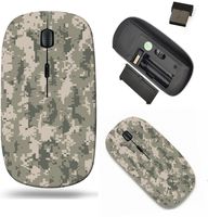 Liili Wireless Mouse Travel 2.4G Wireless Mice with USB Receiver, Click with 1000 DPI for Notebook, pc, Laptop, Computer, mac Book Camouflage Pixels Image ID 26620667
