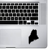 StickAny Palm Series Maine ME Sticker for MacBook Pro, Chromebook, and Laptops (Black)