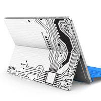 igsticker Ultra Thin Premium Protective Back Stickers Skins Universal Tablet Decal Cover for Microsoft Surface Pro 4/ Pro 2017/ Pro 6(2018) 010407 Chemistry　Pattern　White　Black