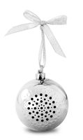Life Made Tree Tunes Christmas Ornament Bluetooth Speaker for Smartphones - Retail Packaging - Silver