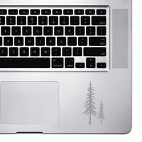 StickAny Palm Series Redwood Trees Sticker for MacBook Pro, Chromebook, and Laptops (Silver)