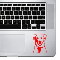 StickAny Palm Series Labrador Retriever Style 6 Sticker for MacBook Pro, Chromebook, and Laptops (Red)