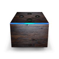 Skin Decal Vinyl Wrap for Amazon Fire TV Cube & Remote Alexa Stickers Skins Cover/Wooden Wall Pattern