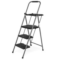 Best Choice Products Best Choice Folding Steel 3-Step Stool Ladder Tool Equipment w/Hand Grip, Wide Platform Steps, 330lbs Capacity