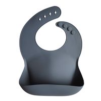 Mushie Silicone Baby Bib | Adjustable Fit Waterproof Bibs (Tradewinds)