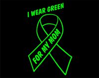 Diamond Graphics I Wear Lime Green for My Mom - Lymphoma (4" x 6") Lime Green Die Cut Decal Bumper Sticker for Windows, Cars, Trucks, Laptops, Etc.