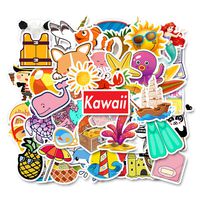 VSCO Stickers for Hydro Flask, Girl Stuff Vinyl Waterproof Water Bottle Stickers, Laptop, Phone,Computer, Cute Cool Trendy Aesthetic Stickers for Teens, Girls, VSCO Girl Stuff（50pcs）