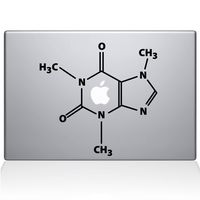 The Decal Guru The Molecular Structure of Coffee MacBook Decal Vinyl Sticker - 13" MacBook Pro (2016 & Newer) - Black (1195-MAC-13X-BLA)
