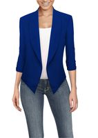 Womens Casual Work Office Open Front Blazer JK1133X Royal 3X