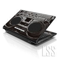 LSS Laptop 17-17.3" Skin with Colorful Cassette Player Design Pattern for HP Dell Lenovo Apple Asus Acer Compaq - Fits 16.5" 17" 17.3" 18.4" 19" (2 Wrist Pads Free)