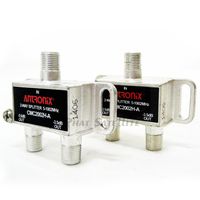 2 Piece CMC2002H-A Heavy Duty 4-Way Balanced 5-1002MHz Corrosion Resistant Plating RG6 RG59 RG7 RG8 RG11 Coaxial Cable Splitter for Charter, Time Warner, HDTV