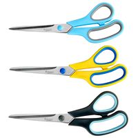Artlicious - 3 Pack Premium 8 inch Multipurpose Scissors Value Pack for School, Home, Office