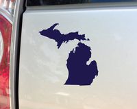 Nashville Decals Michigan Vinyl Decal Laptop Car Truck Bumper Window Sticker, 5.5" x 5.25", Navy