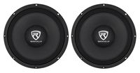 2 Rockville RM108PRO 10" 1200 Watt 8-Ohm SPL Car Midrange Mid-Bass Pro Speakers