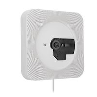 Richer-R Music Player, Portable Wall Mounted Bluetooth Remote Control CD MP3 Player FM Radio with US Plug Supports CD, CDR, CD- RW, MP3, WMA and Other Music formats (White)