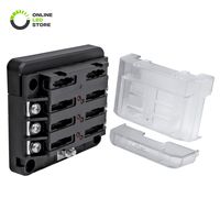 6 Way Blade Fuse Box for Automotive [ATC/ATO Blade Fuses] [100 Amp][LED Indicator] [Modular Design] [12V - 30V DC] Auto Marine Fuse Block
