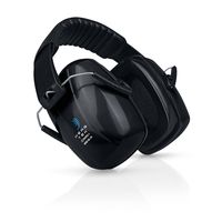 HearTek Earmuffs Hearing Protection with Travel Bag - Noise Canceling Ear Hearing Protection Defenders for Kids, Adults, Women, Children - Adjustable Protector Reduction Ear Muffs for Shooting - Black